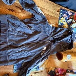 PINK Victoria's Secret Gray Hoodie Jacket